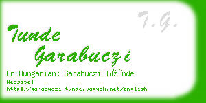 tunde garabuczi business card